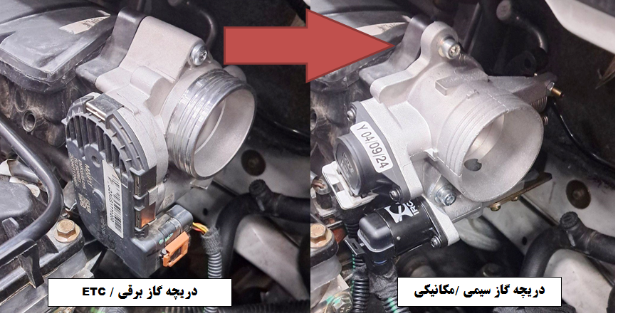 تبدیل دریچه گاز برقی به سیمی
